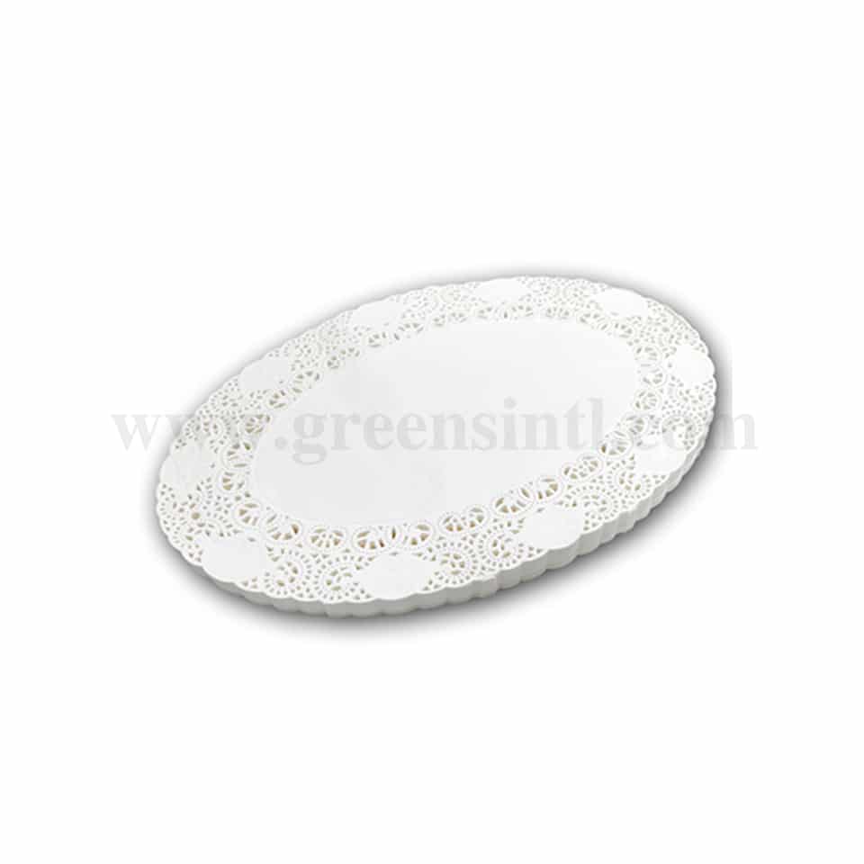 GRADE Oval Doilies Paper Natural White 315x410 mm -250 Pcs