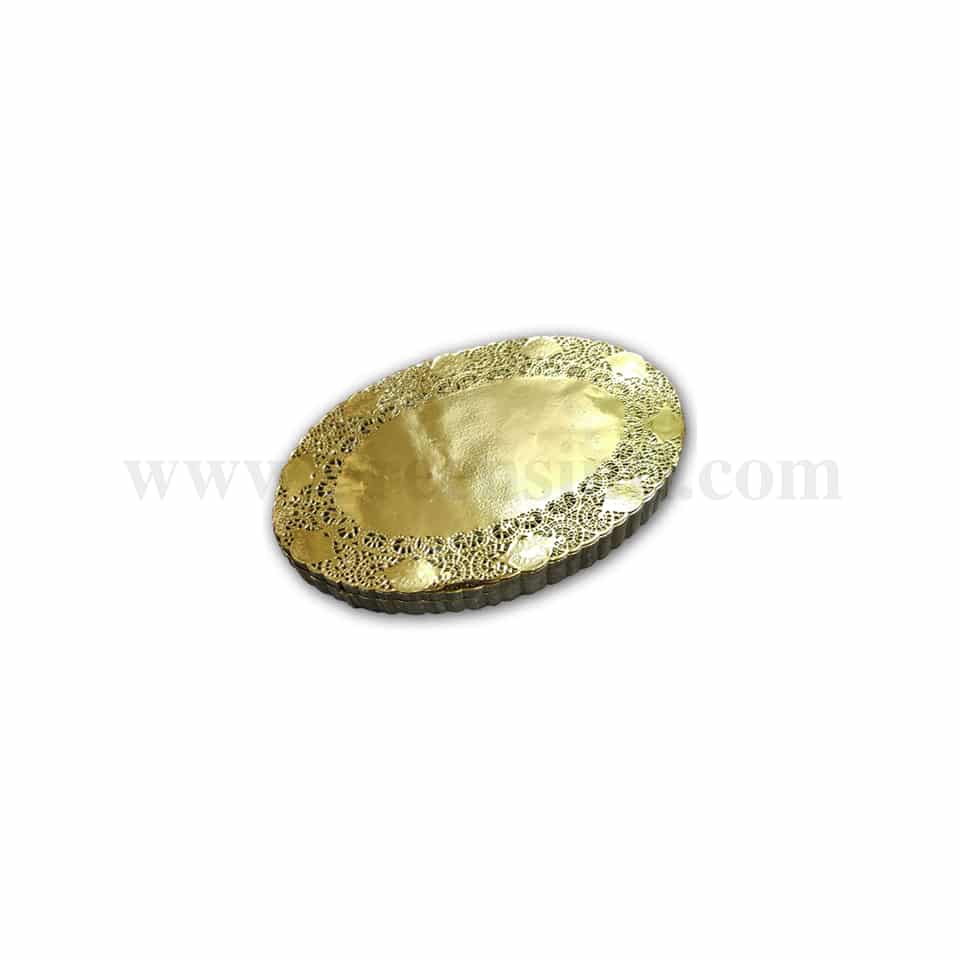 GRADE Oval Doilies Paper Gold 150x220 mm -250 Pcs