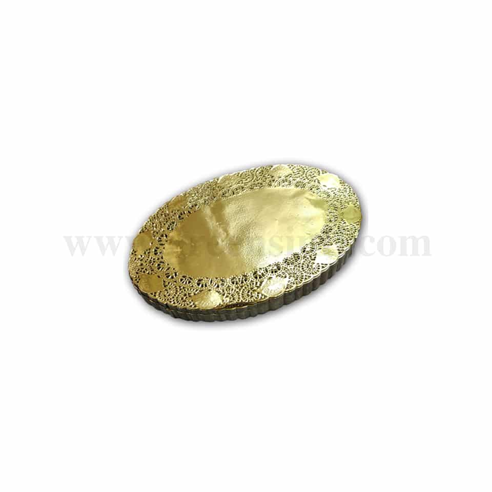 GRADE Oval Doilies Paper Gold 170x240 mm -250 Pcs
