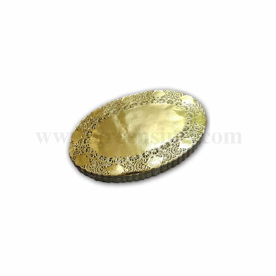 GRADE Oval Doilies Paper Gold 220x300 mm -250 Pcs