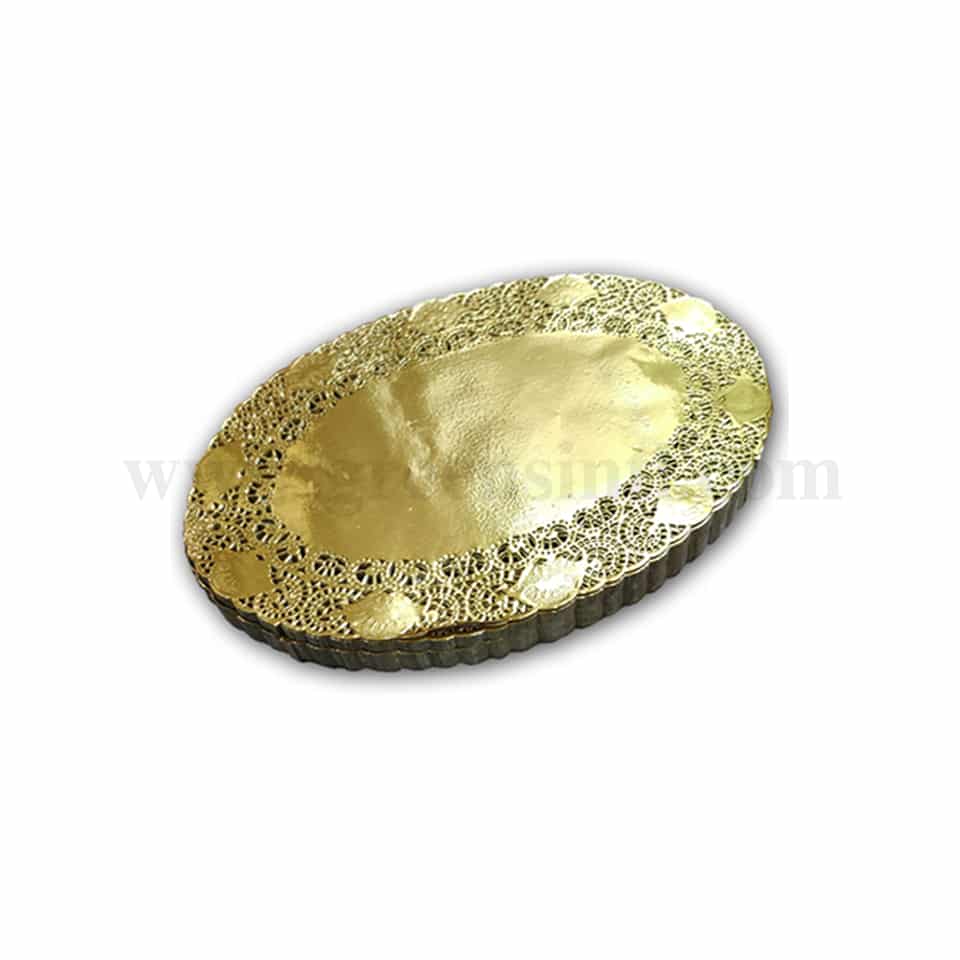 GRADE Oval Doilies Paper Gold 280x380 mm -250 Pcs