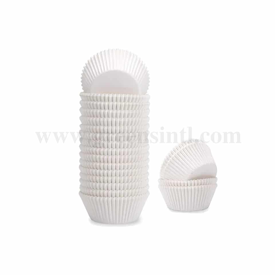 GRADE Cup Cake Cases White Grease Proof ⬜70mm=Base 30mm/Height 20mm - 1000 Pcs