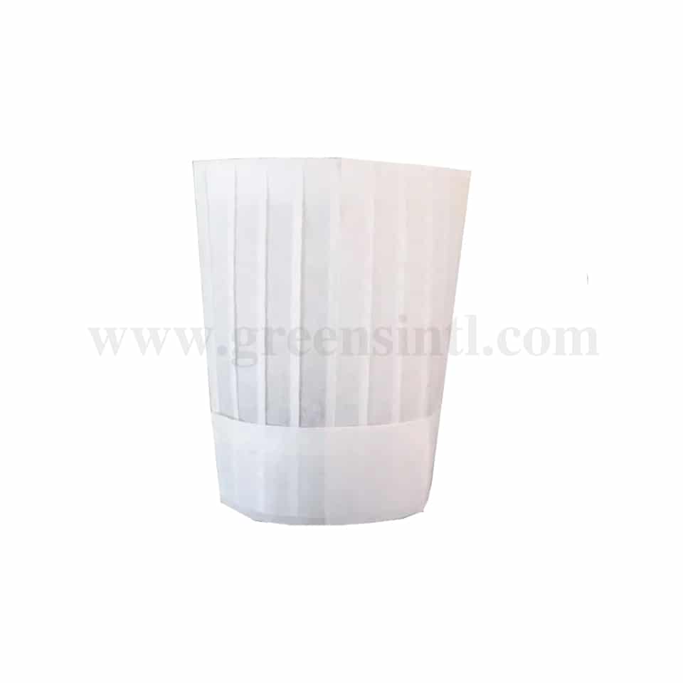 GRADE Chef Hat Paper-Classic Flat Top 300mm -10 Pcs