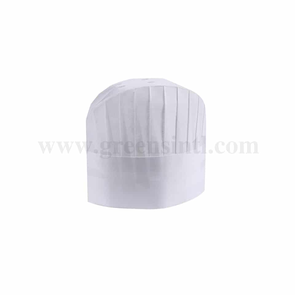 GRADE Chef Hat Viscose-Modern Oval Top White H 200 mm 60 gsm-10 Pcs