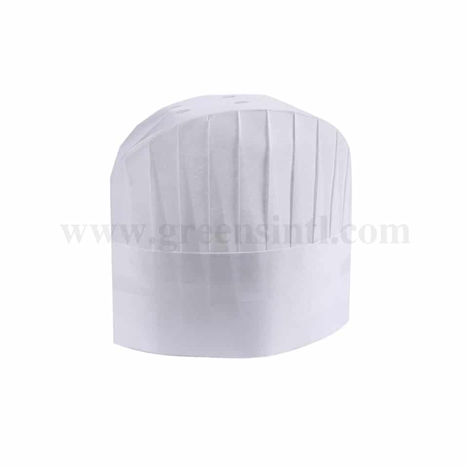 GRADE Chef Hat Viscose-Modern Oval Top White H 300 mm 60 gsm-10 Pcs