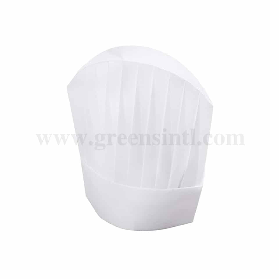 GRADE Chef Hat Viscose-Modern Oval Top White H 300 mm 50 gsm-10 Pcs