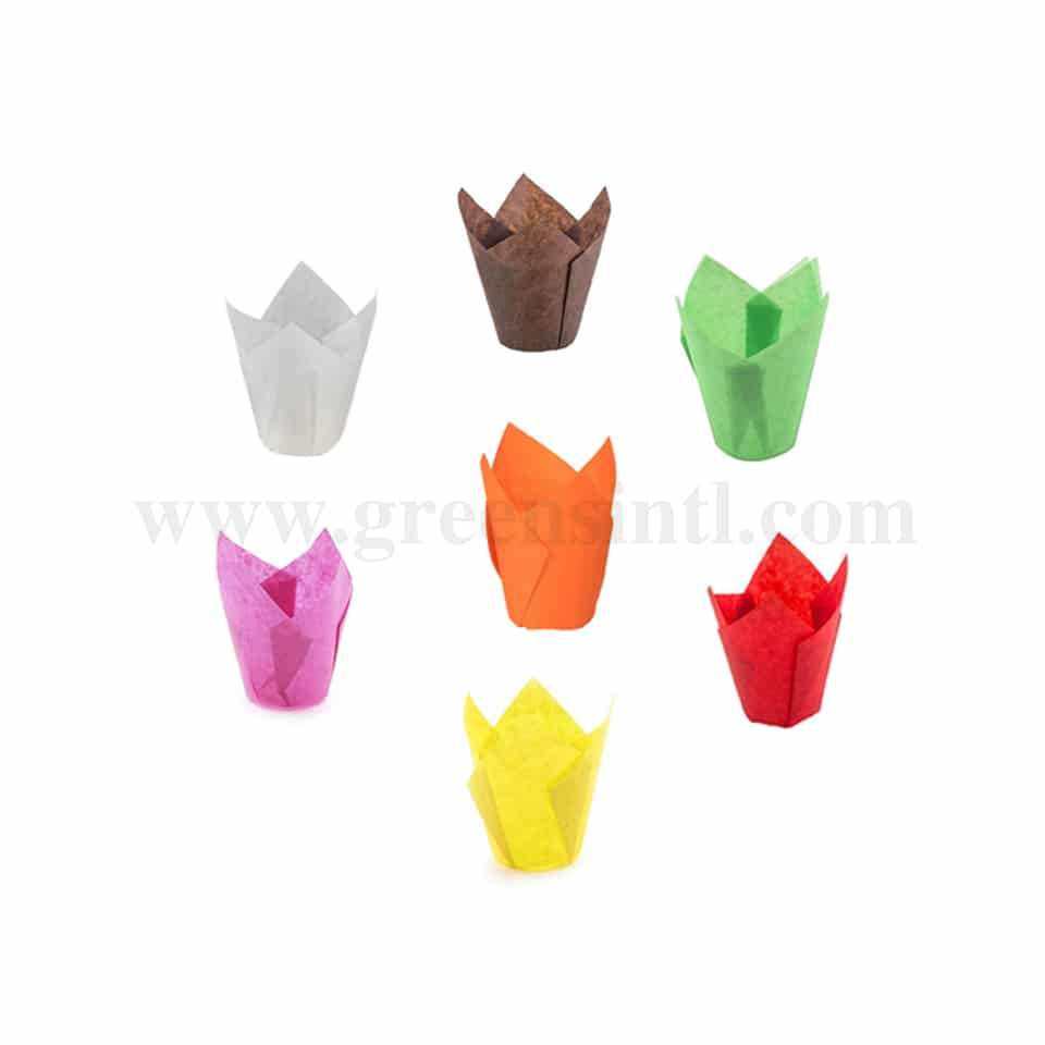 GRADE Tulip Muffin Cups Seven Colours H 85 mm B 50 mm-200 Pcs