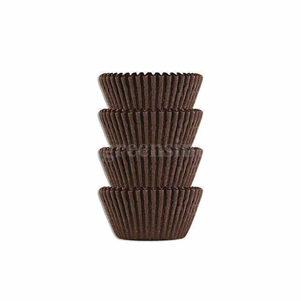 GRADE Cupcake Case Brown Glassine ⬜60mm=Base 25mm/Height 17.5mm- 1000 Pcs