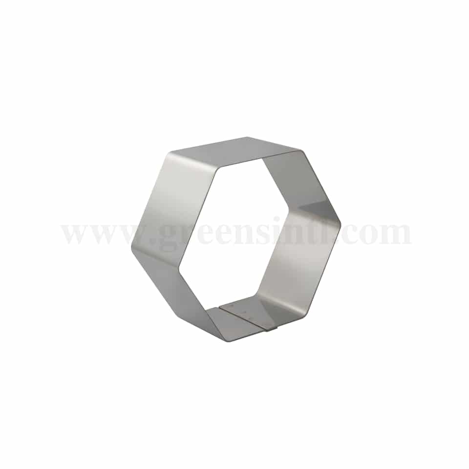 MARTELLATO Stainless steel hexagonal Cake Band 190 x 220 x h40 mm