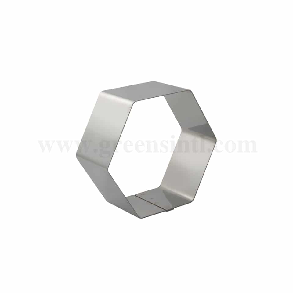 MARTELLATO Stainless steel hexagonal Cake Band 210 x 240 x h40 mm