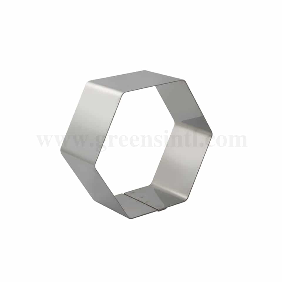 MARTELLATO Stainless steel hexagonal Cake Band 225 x 260 x h40 mm