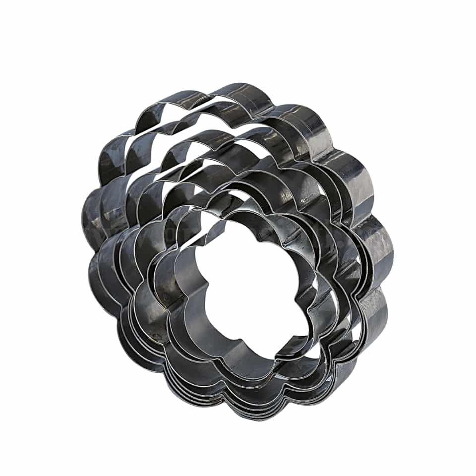 MARTELLATO Stainless steel flower-shaped Cake Band 275 x 275 x h 50 mm