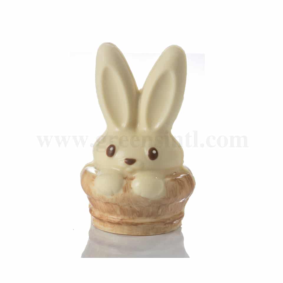 MARTELLATO Thermoformed Plastic 3D Mould Chubby Rabbit on a Basket D 80 x h 120 mm