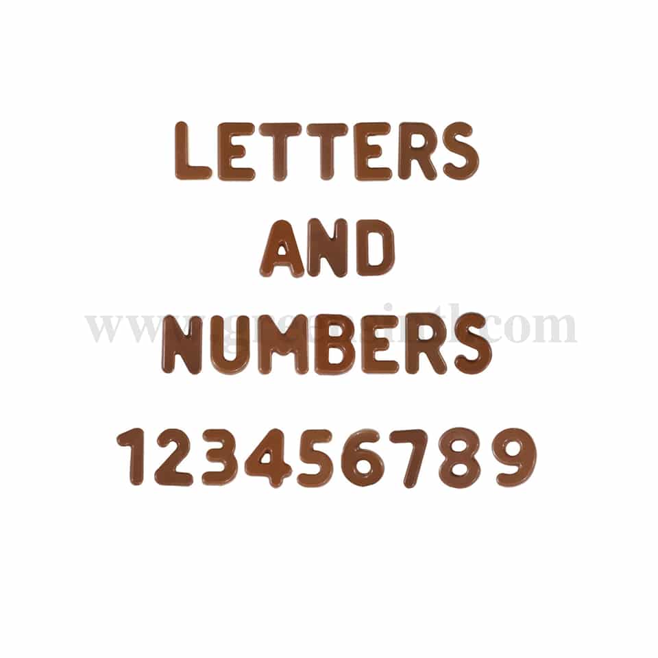 MARTELLATO Polycarbonate Chocolate Mould Letters & numbers h 30 mm