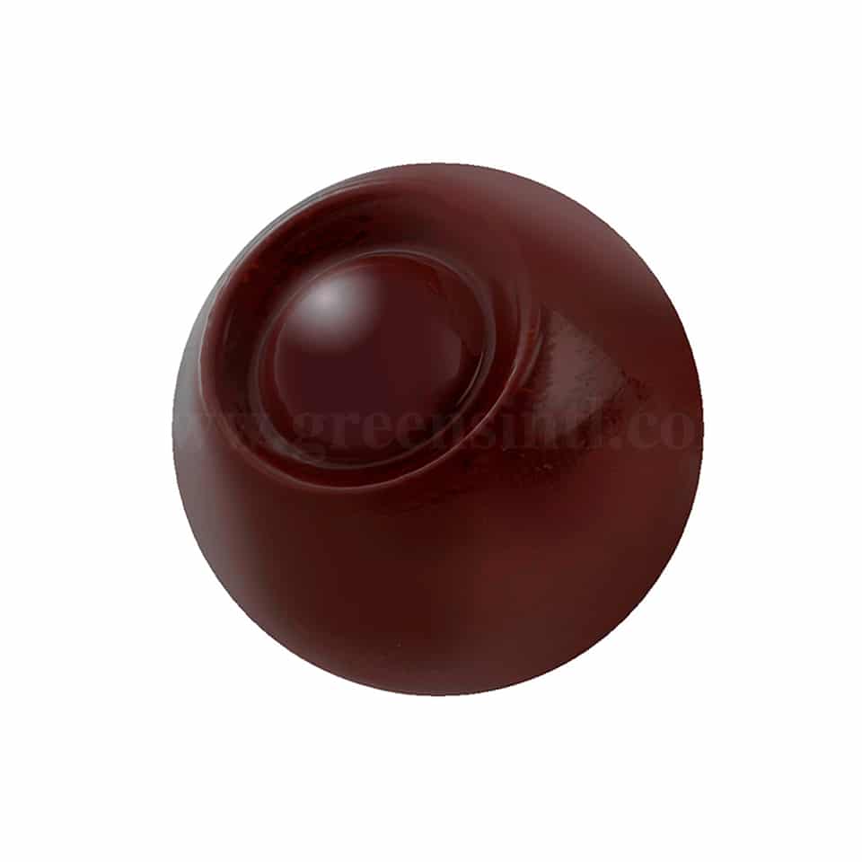 MARTELLATO Polycarbonate Chocolate 3D Mould Sphere with bubble 26 x 26 h 26 mm