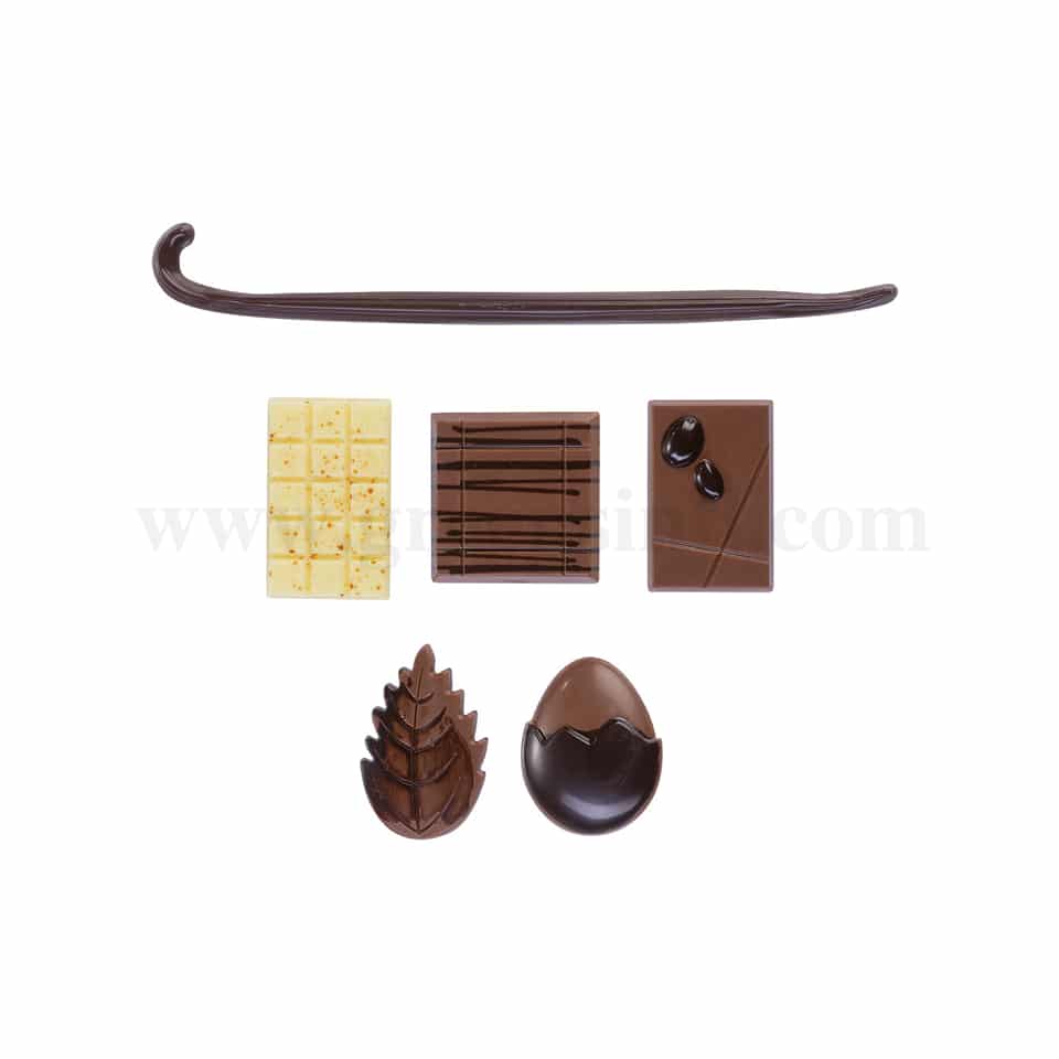 MARTELLATO White Polycarbonate Chocolate Mould Decorations 28
