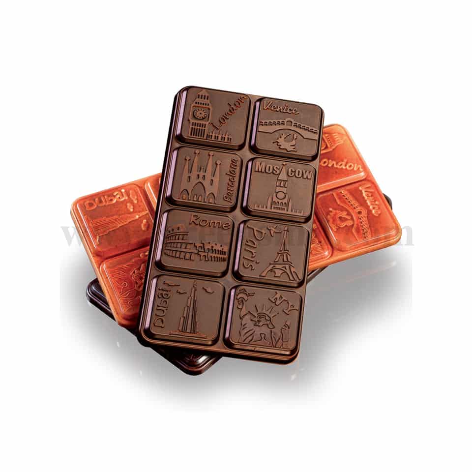 MARTELLATO Polycarbonate Chocolate Mould City 76 x 150 h 7 mm