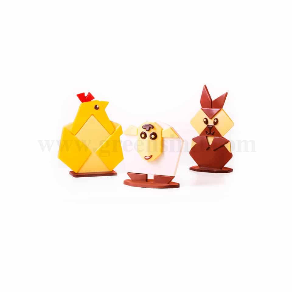 MARTELLATO Thermoformed Plastic Mould Origami Easter