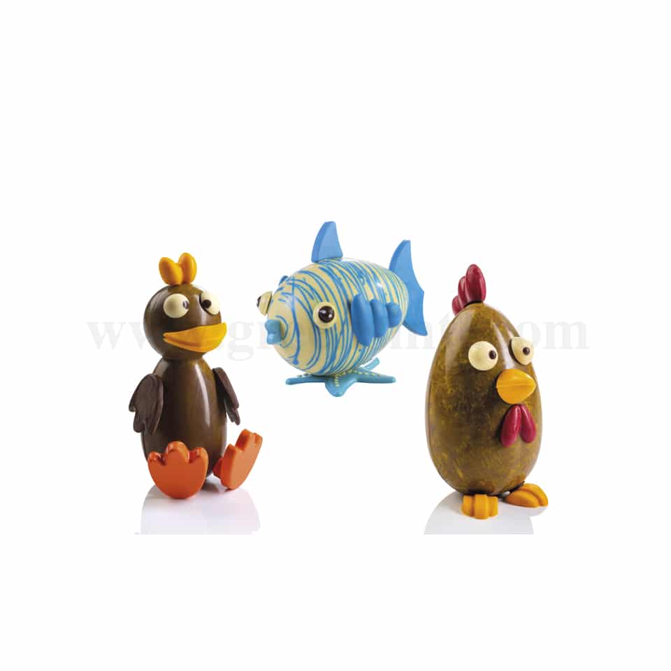 MARTELLATO Thermoformed Plastic Mould Animated Eggs kit