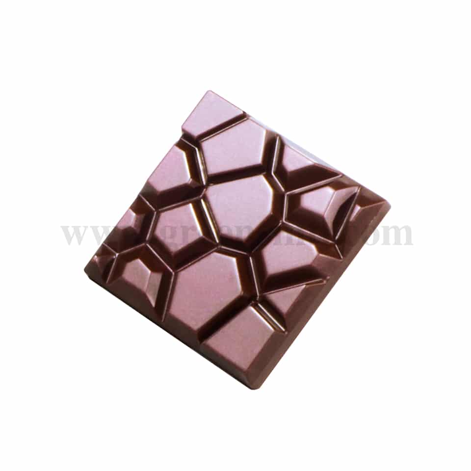 MARTELLATO Polycarbonate Chocolate Mould Evolution - Stone 70 x 70 h 11 mm
