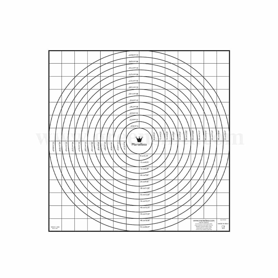 MARTELLATO Plastic Mat for Dough Rolling Out 600x580 mm