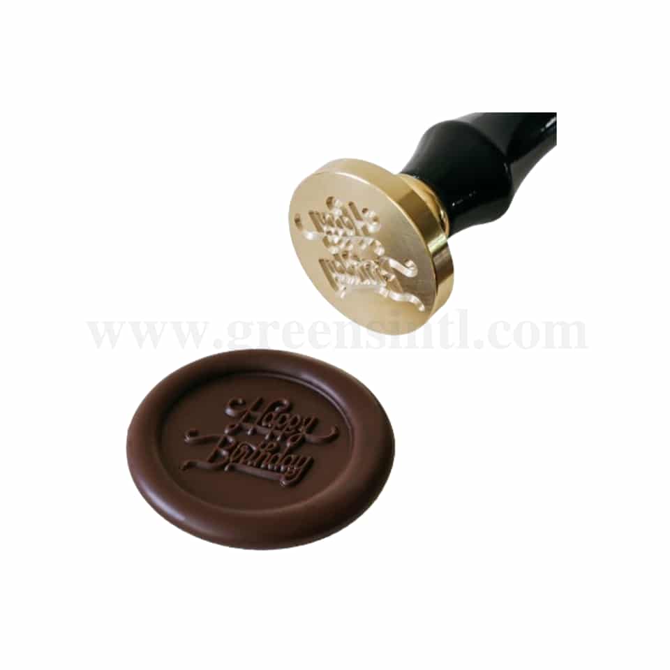 MARTELLATO Chocolate Decorations Stamp Happy Birthday -Small D30xh90 mm