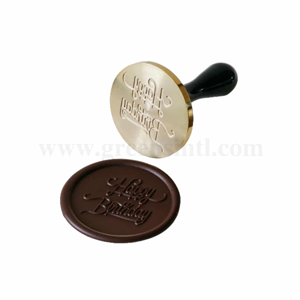 MARTELLATO Chocolate Decorations Stamp Happy Birthday - Large D60xh90 mm