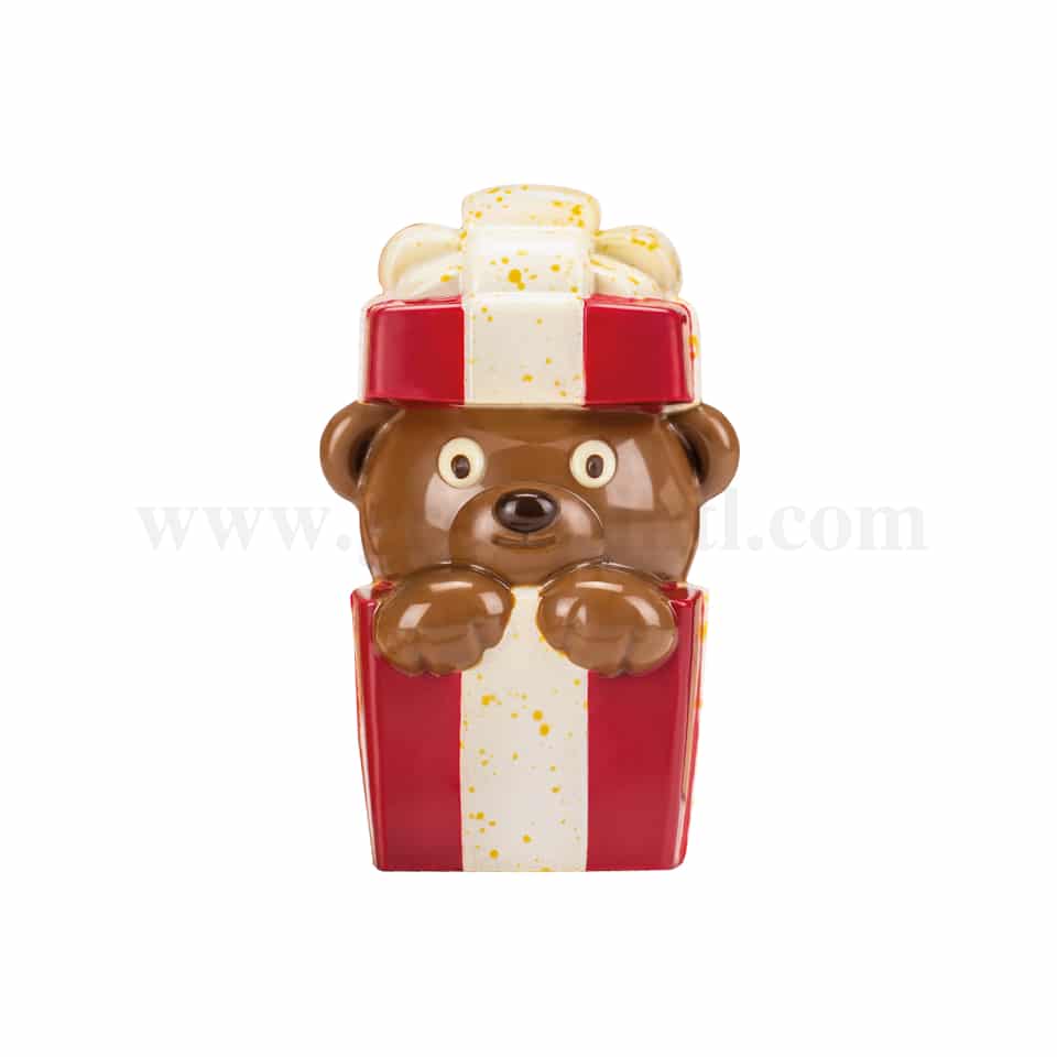 MARTELLATO Polycarbonate Magnetic Chocolate Mould Surprise Bear 63 x 54 h 101 mm