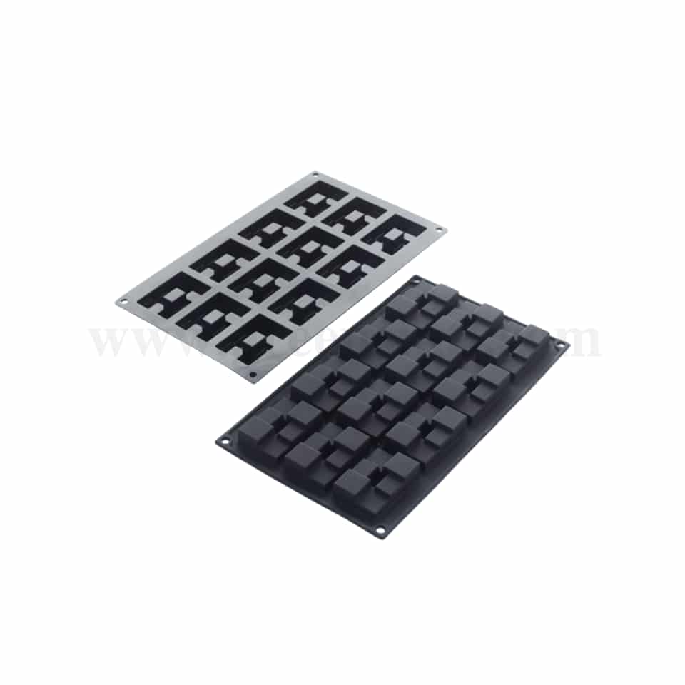 MARTELLATO Food-Grade Silicone Mould Cube Brick 60 x 40 h 16 mm