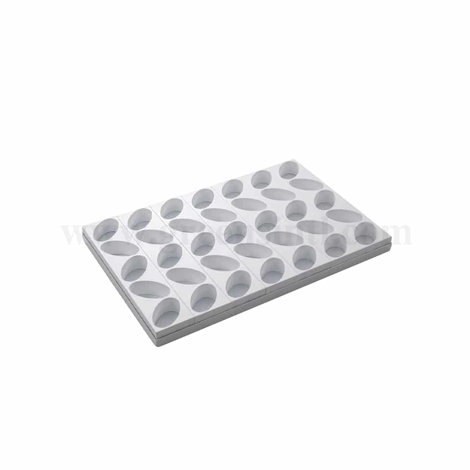 MARTELLATO Plastic Mould For Monoportions Oval 87 x 51 x h 40 mm-35 Pcs