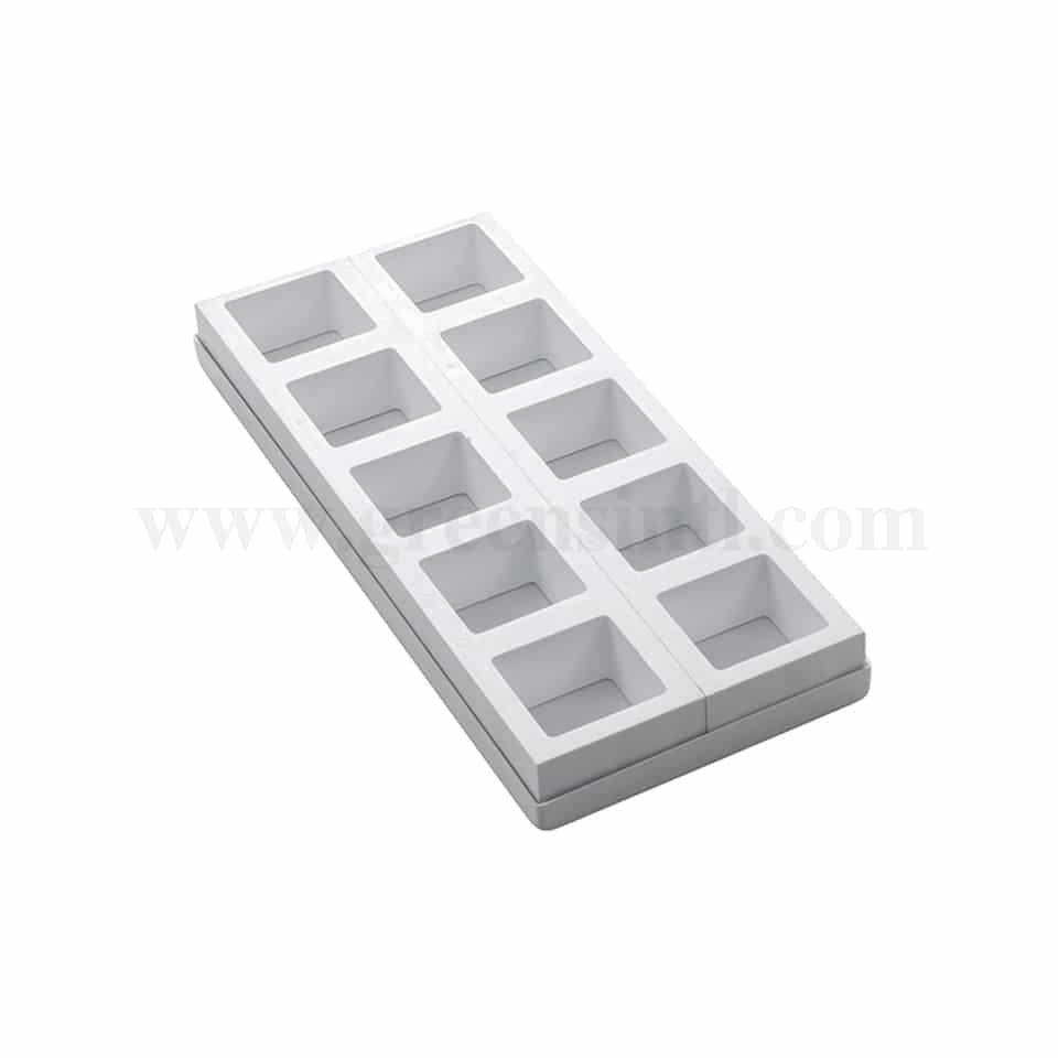 MARTELLATO Plastic Mould For Monoportions Square 59 x 59 x h 40 mm-10 Pcs