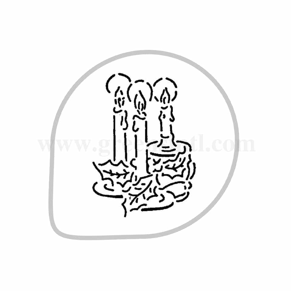 MARTELLATO Stencil Three Candle D260mm