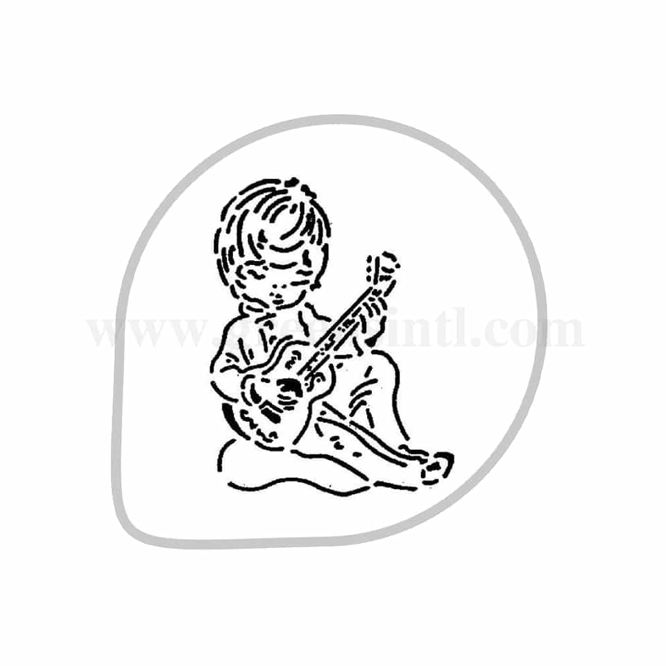 MARTELLATO Stencil Child With Guitar D260mm