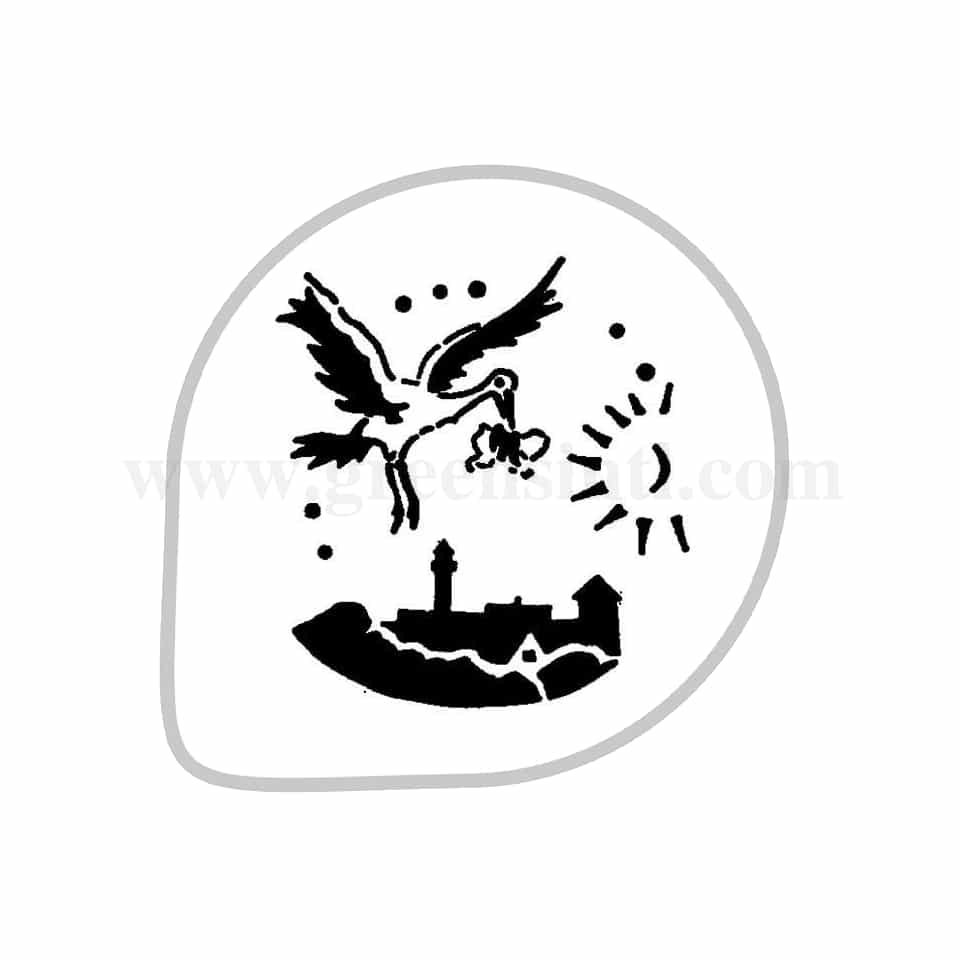 MARTELLATO Stencil Stork With Baby D260mm