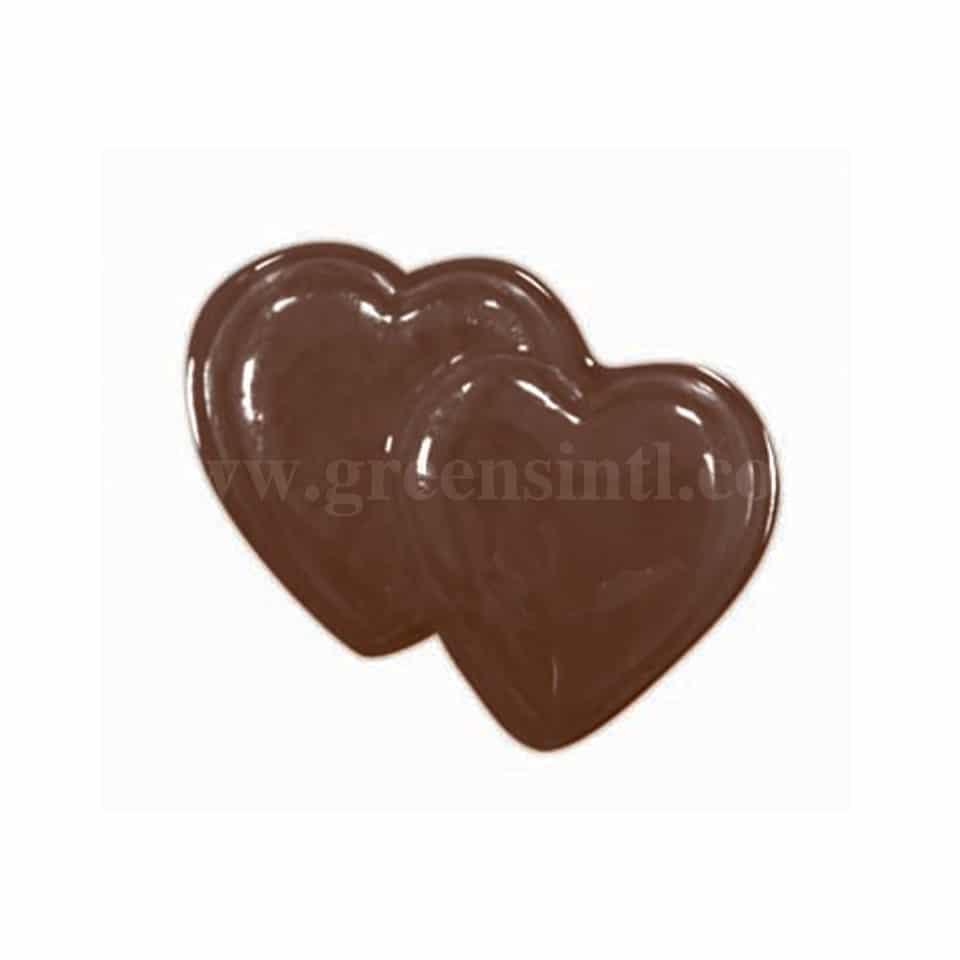 MARTELLATO Thermoformed Chocolate Mould Double Hearts 43 x 30 x  h 9 mm