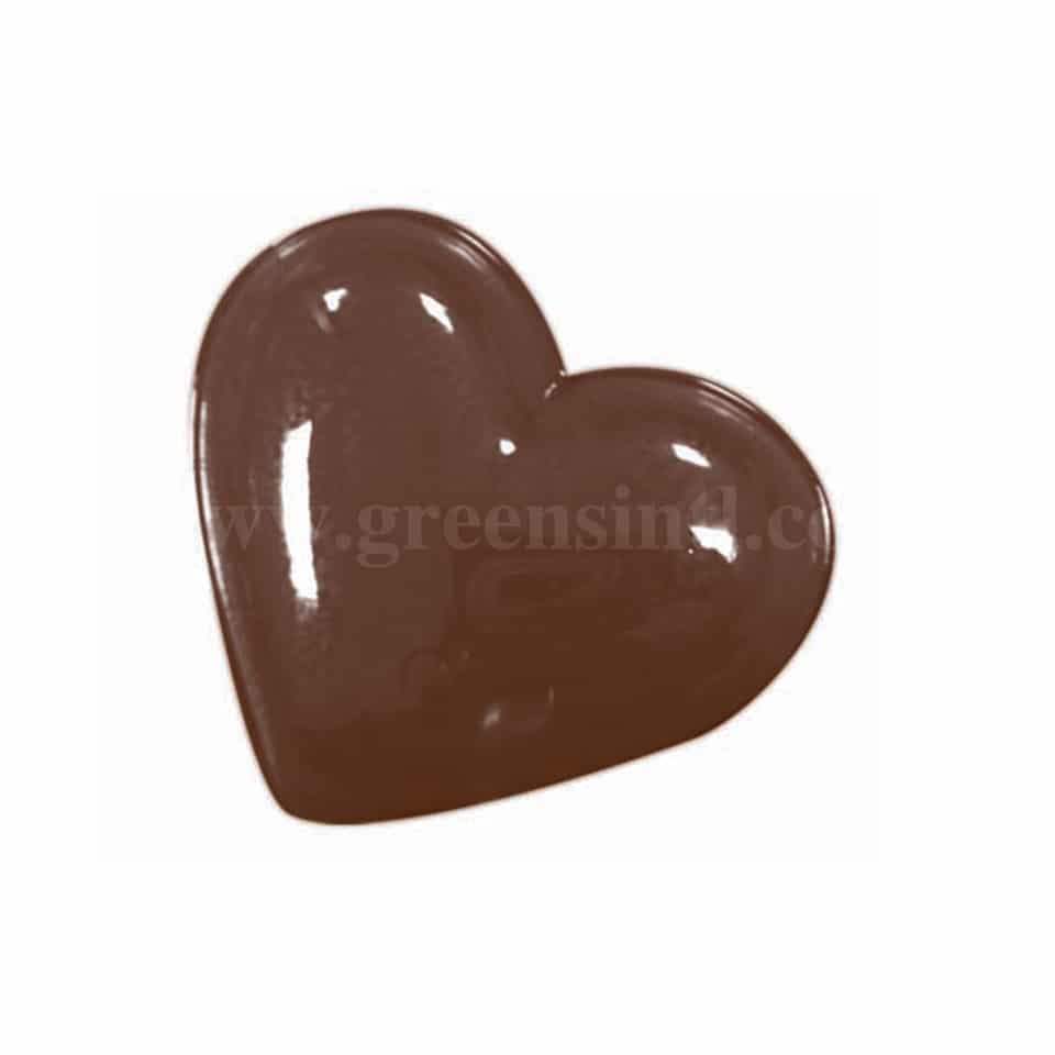 MARTELLATO Thermoformed Chocolate Mould Plain Heart Mould 32x27  x h 6 mm