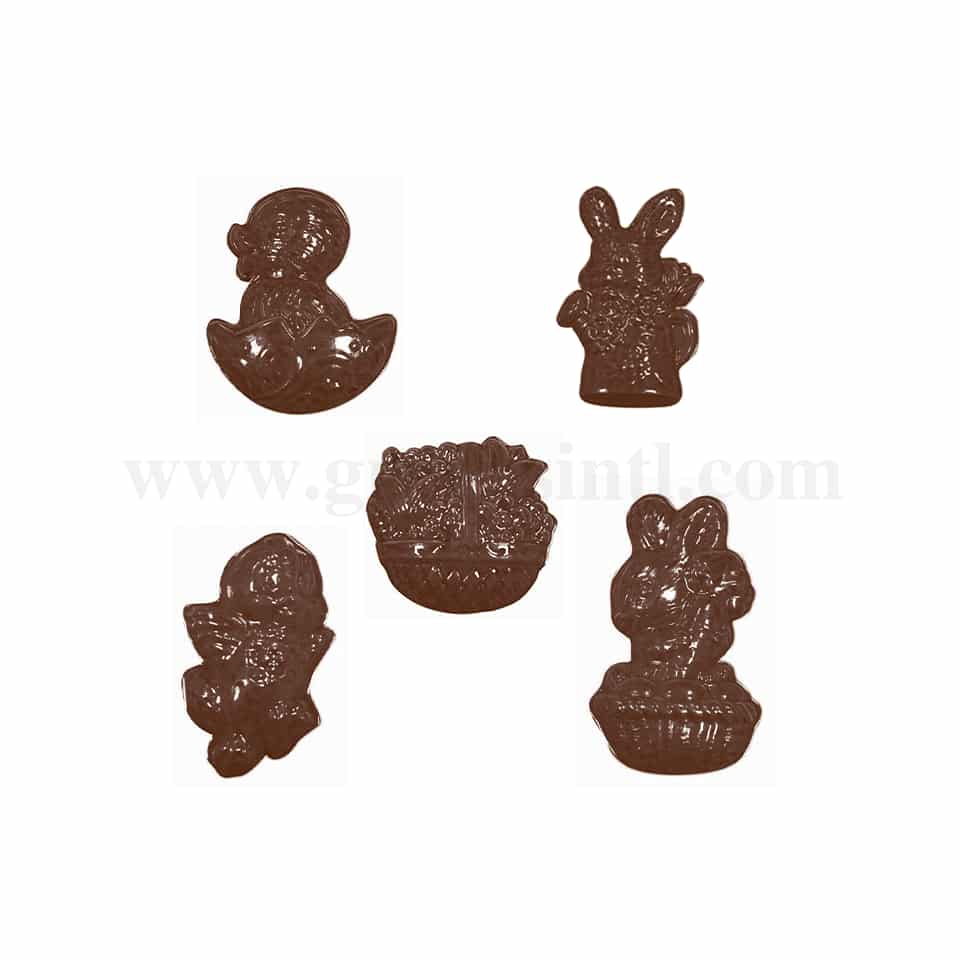 MARTELLATO Thermoformed Chocolate Mould Shallow Easter Assorted