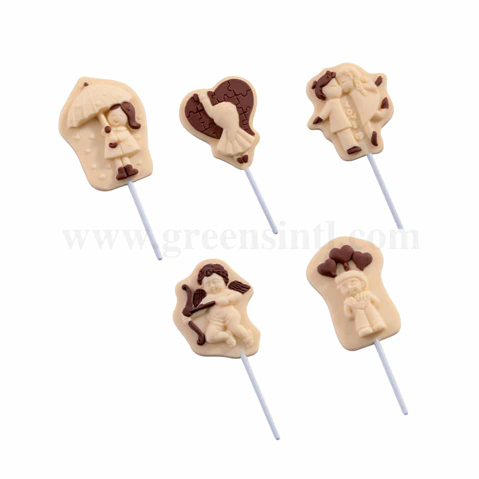 MARTELLATO Silicone Mould Heart Lollipop with Tray