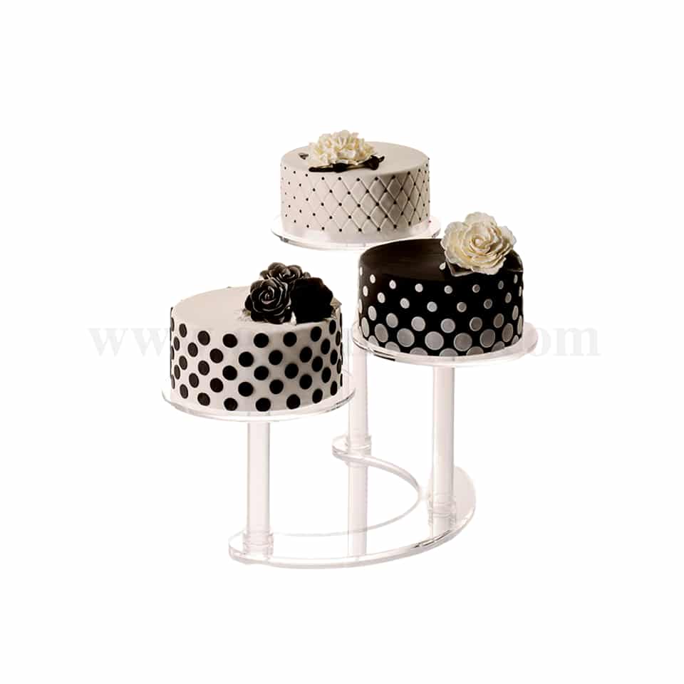 MARTELLATO Plexiglass Cake Stand Demi Loop with 3 Plates
