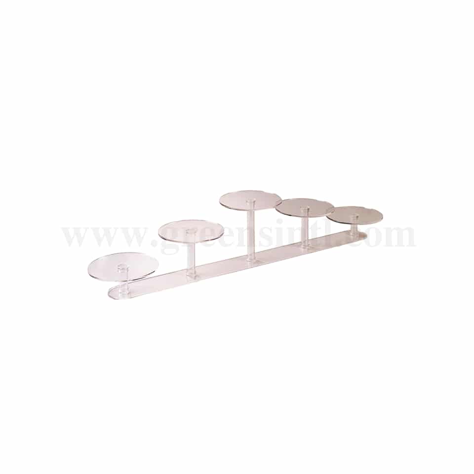 MARTELLATO Linear Plexiglass Cake Stand with 5 Plates