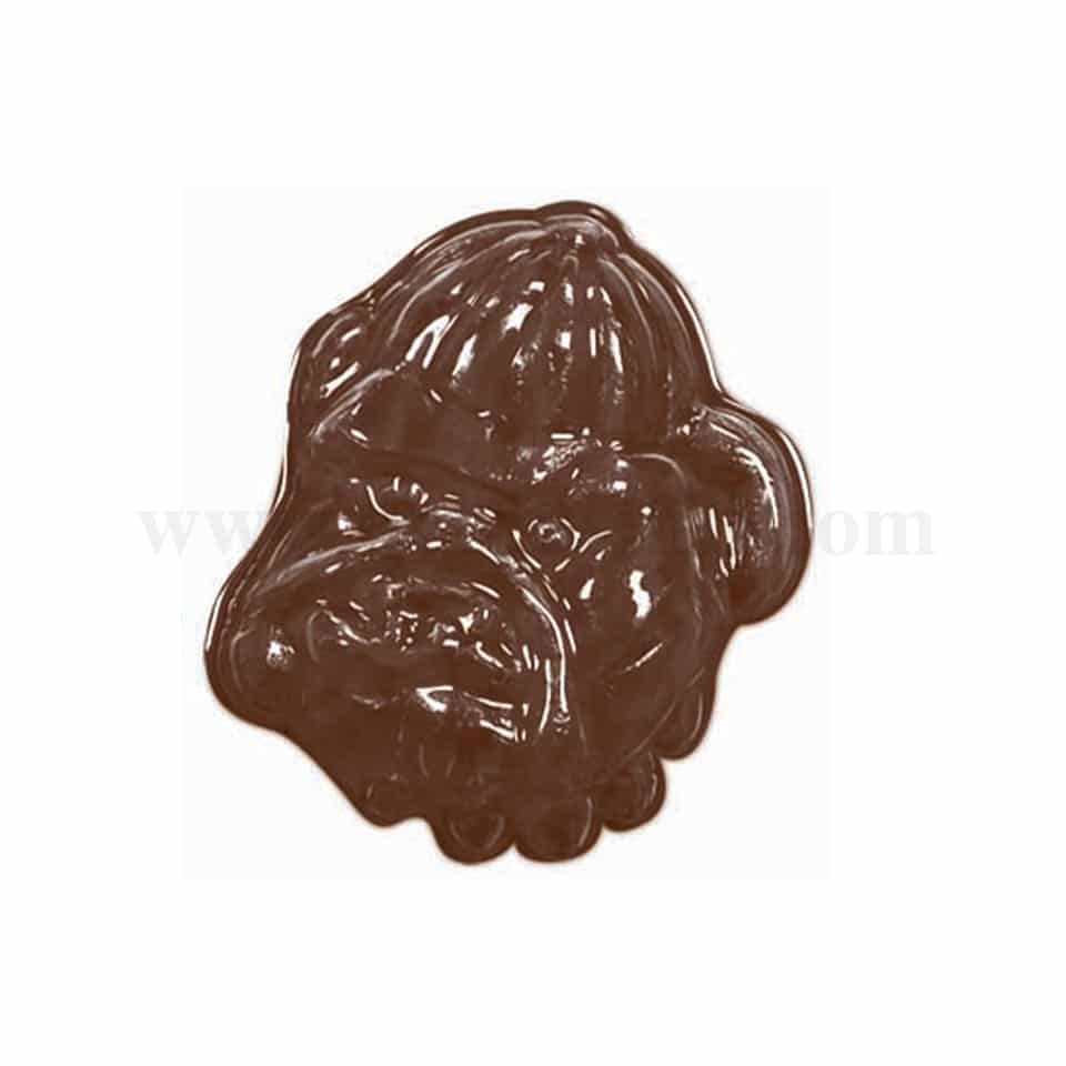 MARTELLATO Thermoformed Chocolate Mould Bull Dog 32x28 h8mm