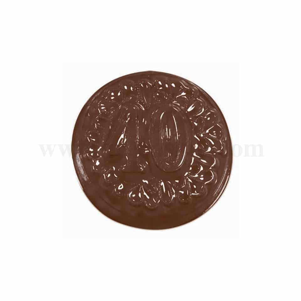 MARTELLATO Thermoformed Chocolate Mould Mint D33 x  h10mm