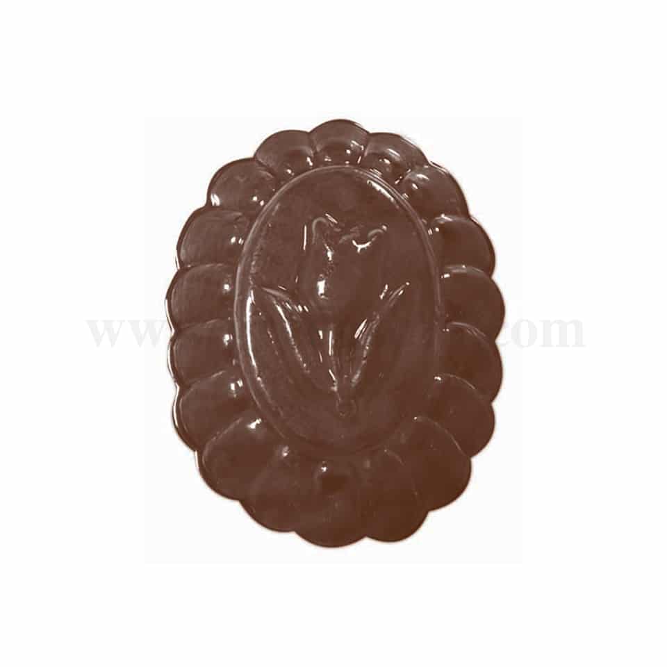 MARTELLATO Thermoformed Chocolate Mould Scalloped Tulip 42x32 h12mm