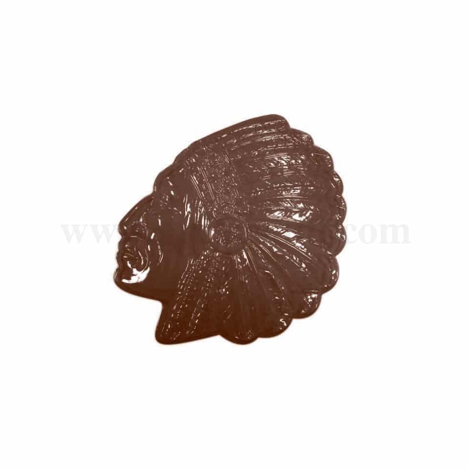 MARTELLATO Thermoformed Chocolate Mould Indian Chief 170 x 17 x h15mm