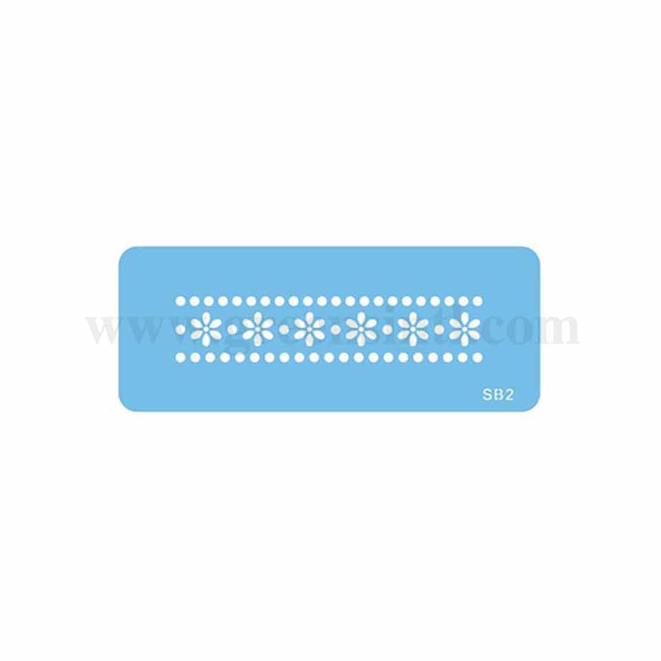 JEM Stencil - Daisy And Dots Border 102 x 22mm