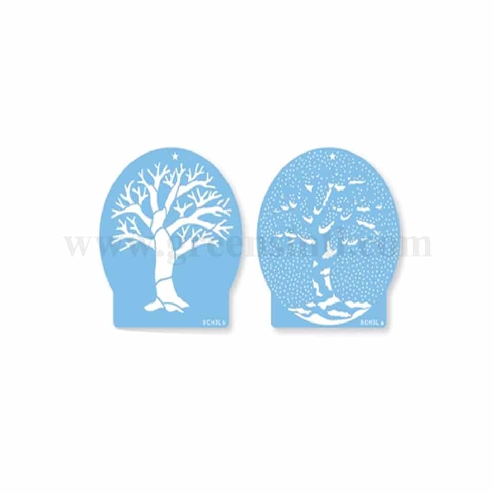 PME Snowtree - Layered Stencil Set of 2