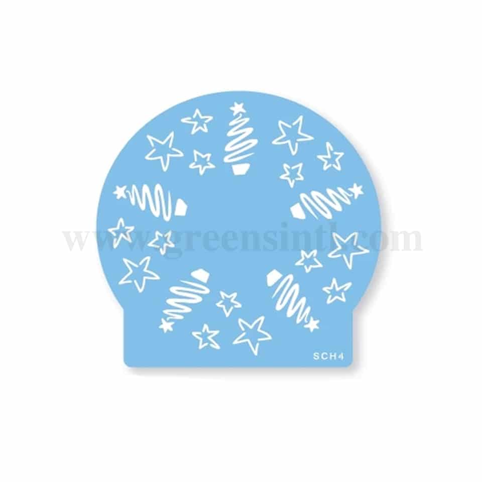 PME Christmas Trees And Stars Stencil