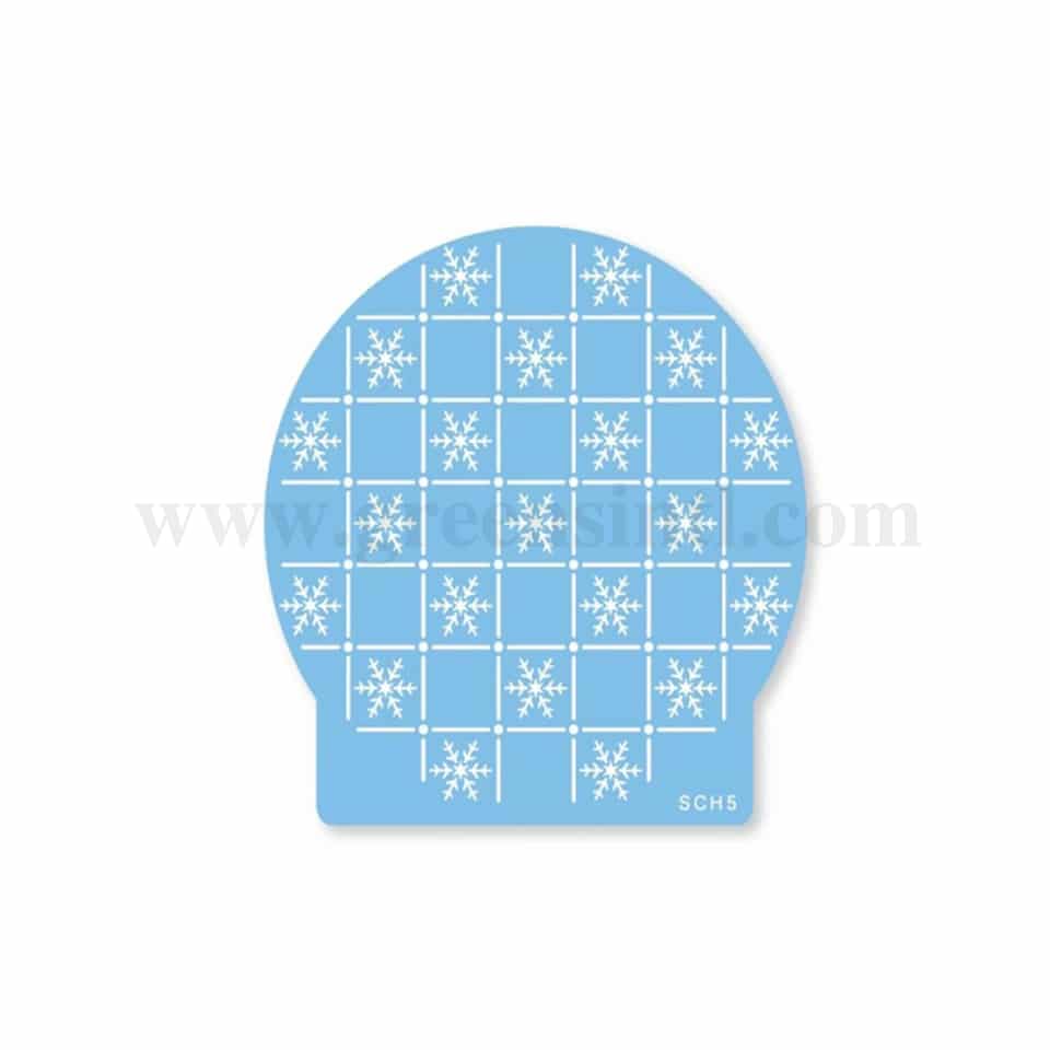 PME Lattice Snowflakes Stencil