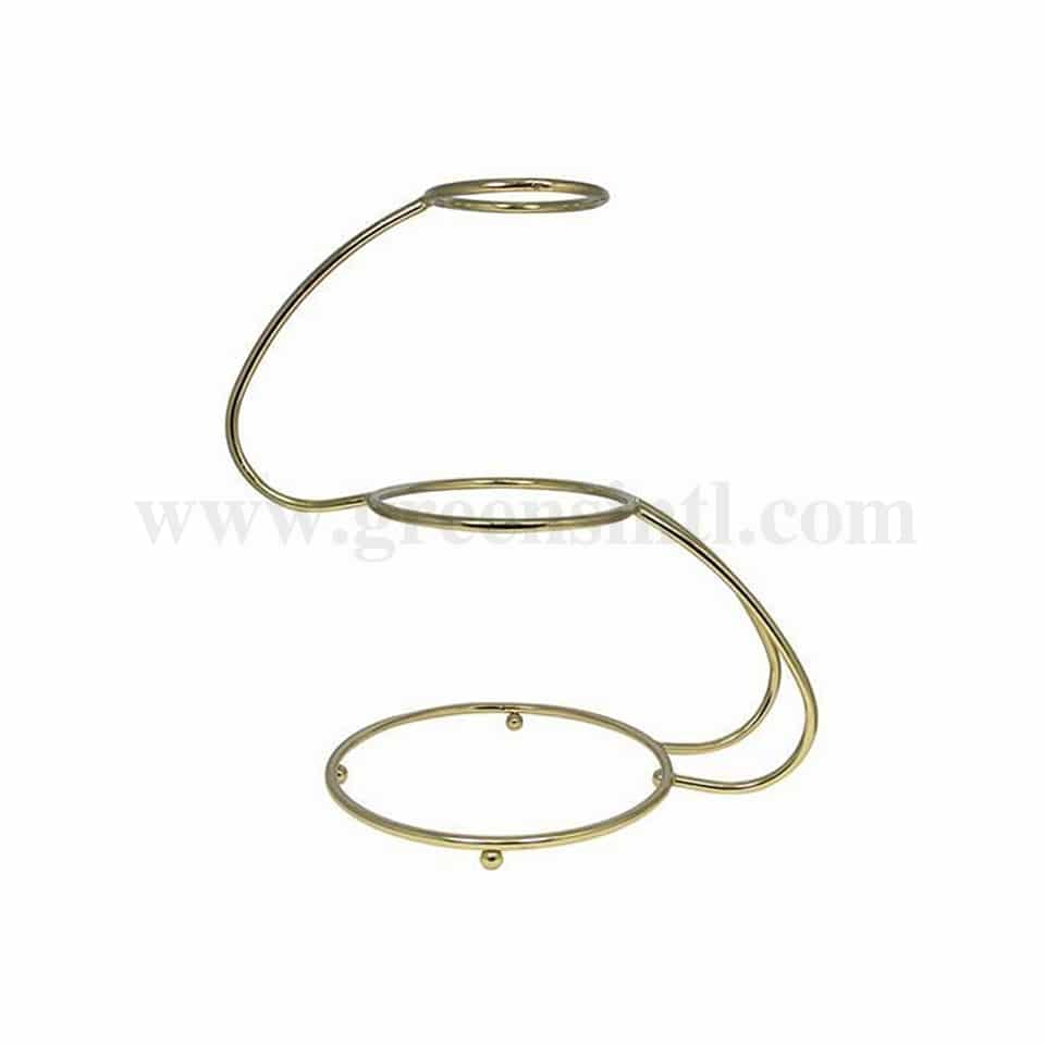 PME Cake Stand - S Shape Gold Finish 3 Tier