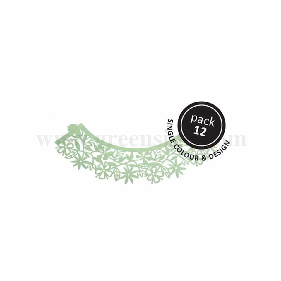 PME Cupcake Wrappers - Floral Light Green Pack of 12